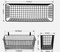 Set of 3 Wire Organizer Display Wall Mounted Hanging Baskets Storage Bins